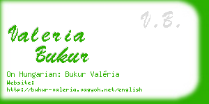 valeria bukur business card